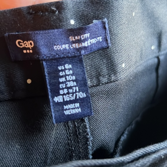 GAP Slim City Coupe Polkadot Ankle Pants Size 6 - Picture 8 of 9